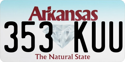 AR license plate 353KUU
