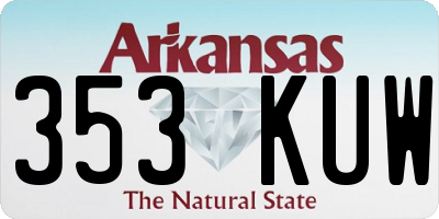 AR license plate 353KUW