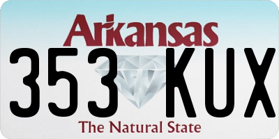 AR license plate 353KUX