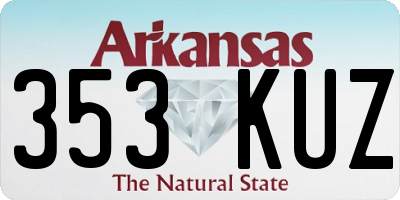 AR license plate 353KUZ