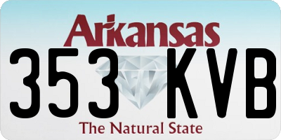 AR license plate 353KVB