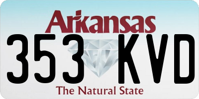 AR license plate 353KVD