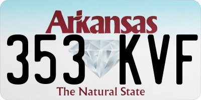 AR license plate 353KVF