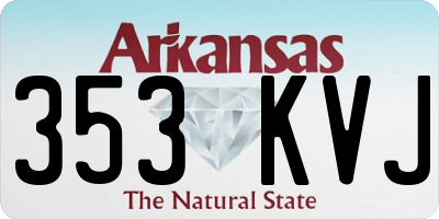 AR license plate 353KVJ