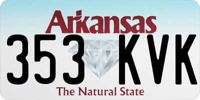 AR license plate 353KVK