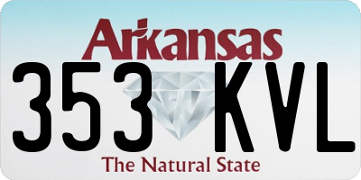 AR license plate 353KVL
