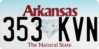 AR license plate 353KVN