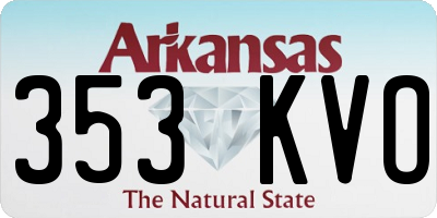 AR license plate 353KVO