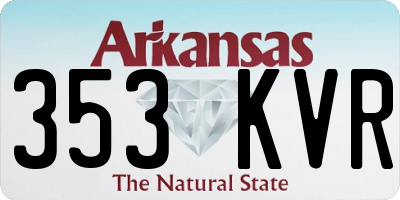 AR license plate 353KVR