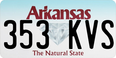 AR license plate 353KVS