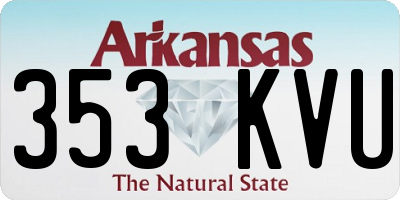 AR license plate 353KVU