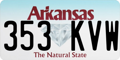 AR license plate 353KVW