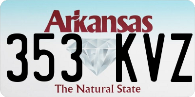 AR license plate 353KVZ