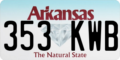 AR license plate 353KWB