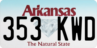 AR license plate 353KWD