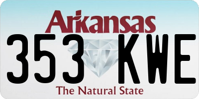 AR license plate 353KWE