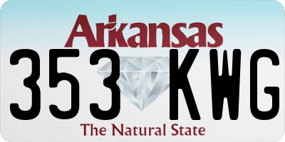 AR license plate 353KWG