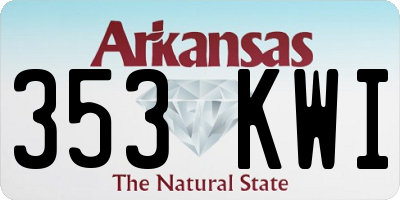 AR license plate 353KWI