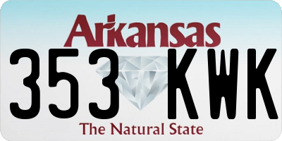 AR license plate 353KWK