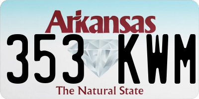 AR license plate 353KWM