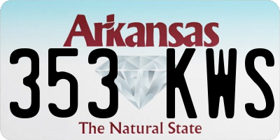 AR license plate 353KWS