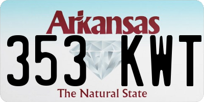 AR license plate 353KWT