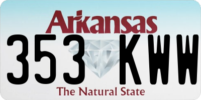 AR license plate 353KWW