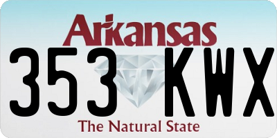 AR license plate 353KWX