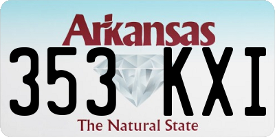 AR license plate 353KXI
