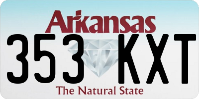 AR license plate 353KXT