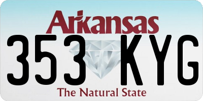 AR license plate 353KYG