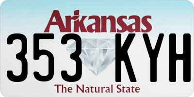 AR license plate 353KYH