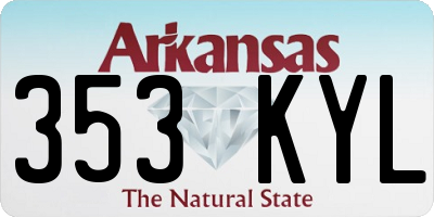 AR license plate 353KYL
