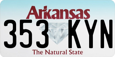 AR license plate 353KYN
