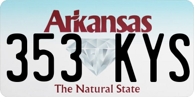 AR license plate 353KYS