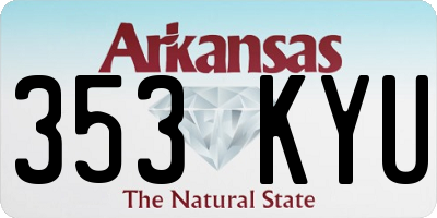 AR license plate 353KYU
