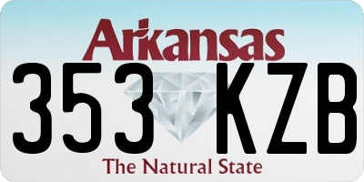 AR license plate 353KZB
