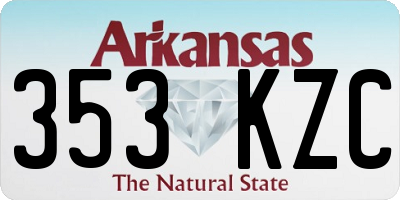 AR license plate 353KZC
