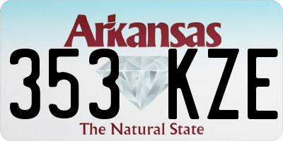 AR license plate 353KZE