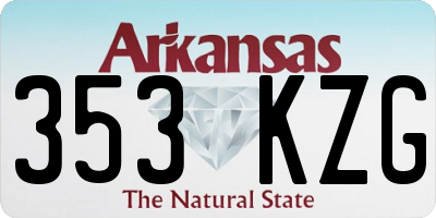 AR license plate 353KZG