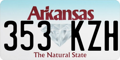 AR license plate 353KZH