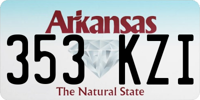 AR license plate 353KZI