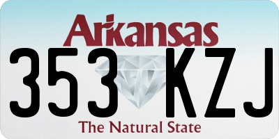 AR license plate 353KZJ