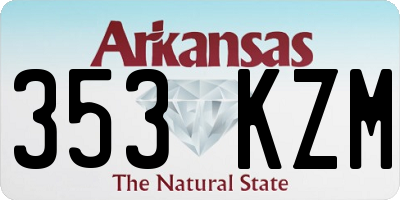 AR license plate 353KZM
