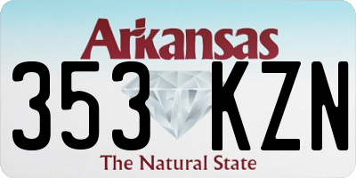 AR license plate 353KZN