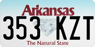 AR license plate 353KZT