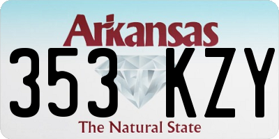 AR license plate 353KZY