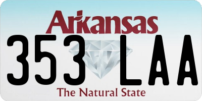 AR license plate 353LAA