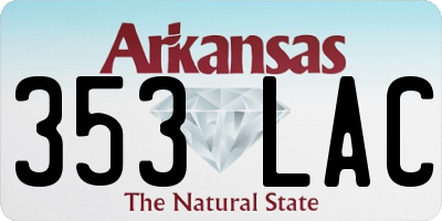 AR license plate 353LAC