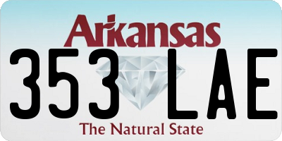 AR license plate 353LAE